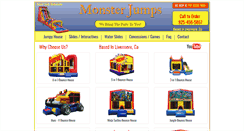 Desktop Screenshot of monsterjumps.com