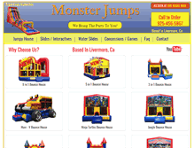 Tablet Screenshot of monsterjumps.com